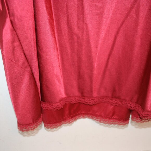 Dan River Super Satin Red  Sexy Lace Trim Camisole SZ 38 - Picture 3 of 6